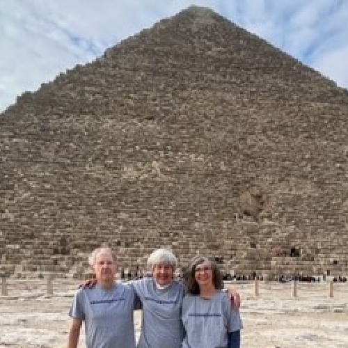 Visitors at the Great Pyramid